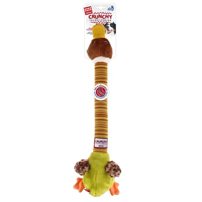 GiGwi Crunchy Neck Plush Duck Ships from Australia
