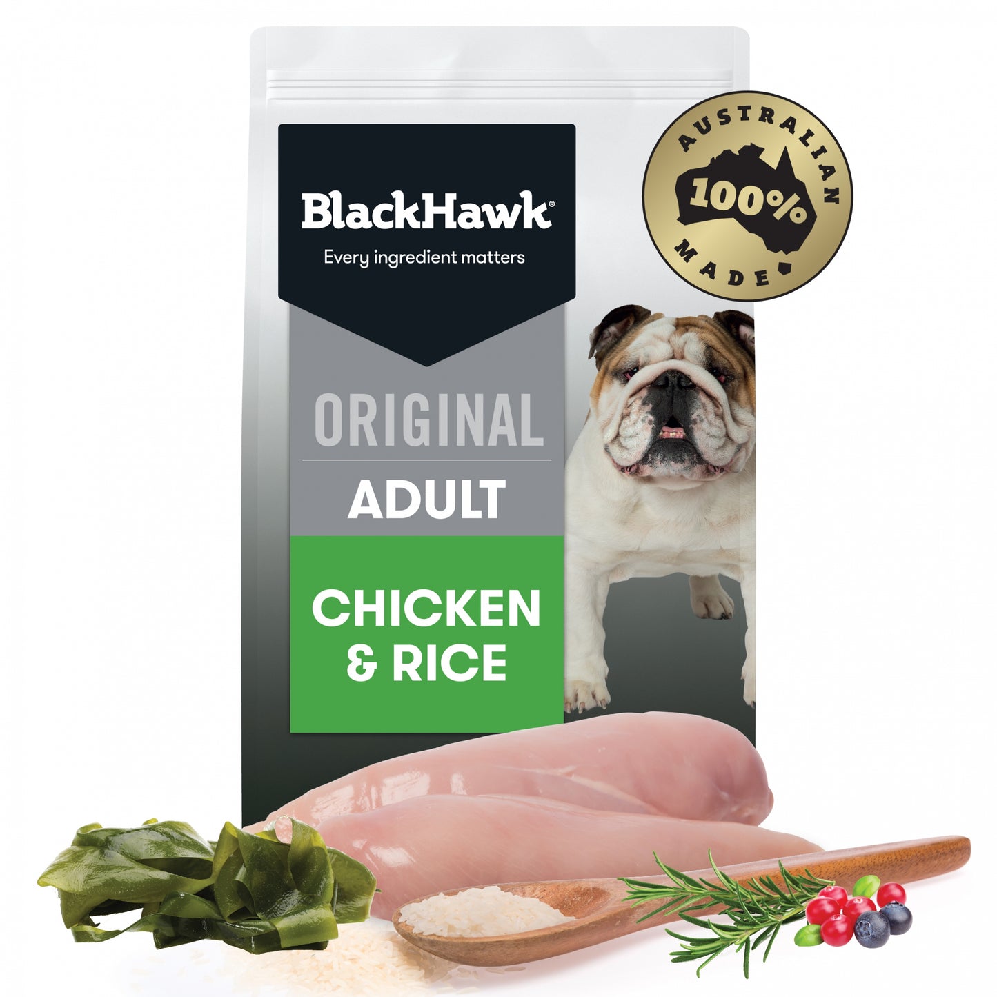 Black Hawk Adult Dog Chicken & Rice Ships from Australia