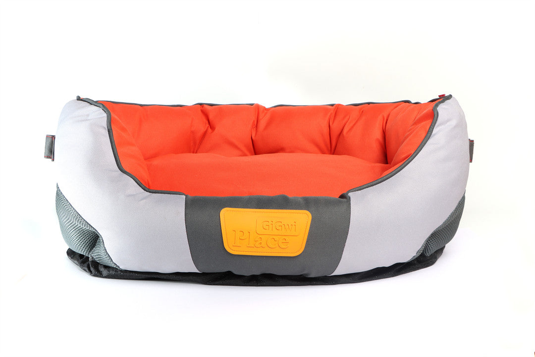 GiGwi Canvas Round Bed Red & Orange Ships from Australia