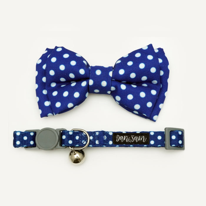 Dan & Sam Cat Collar & Bowtie Navy Dream AU Owned