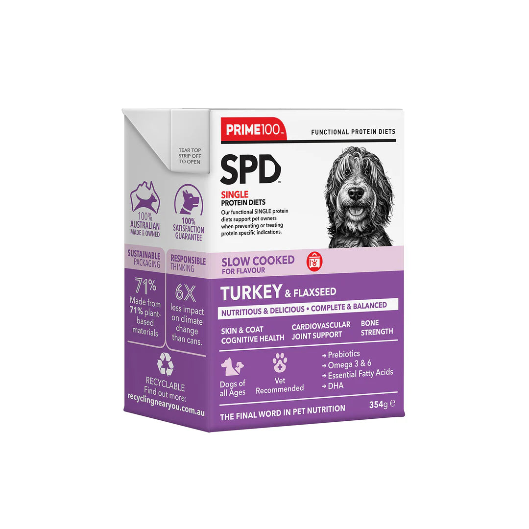 Prime100 SPD Slow Cooked Turkey & Flaxseed AU Owned