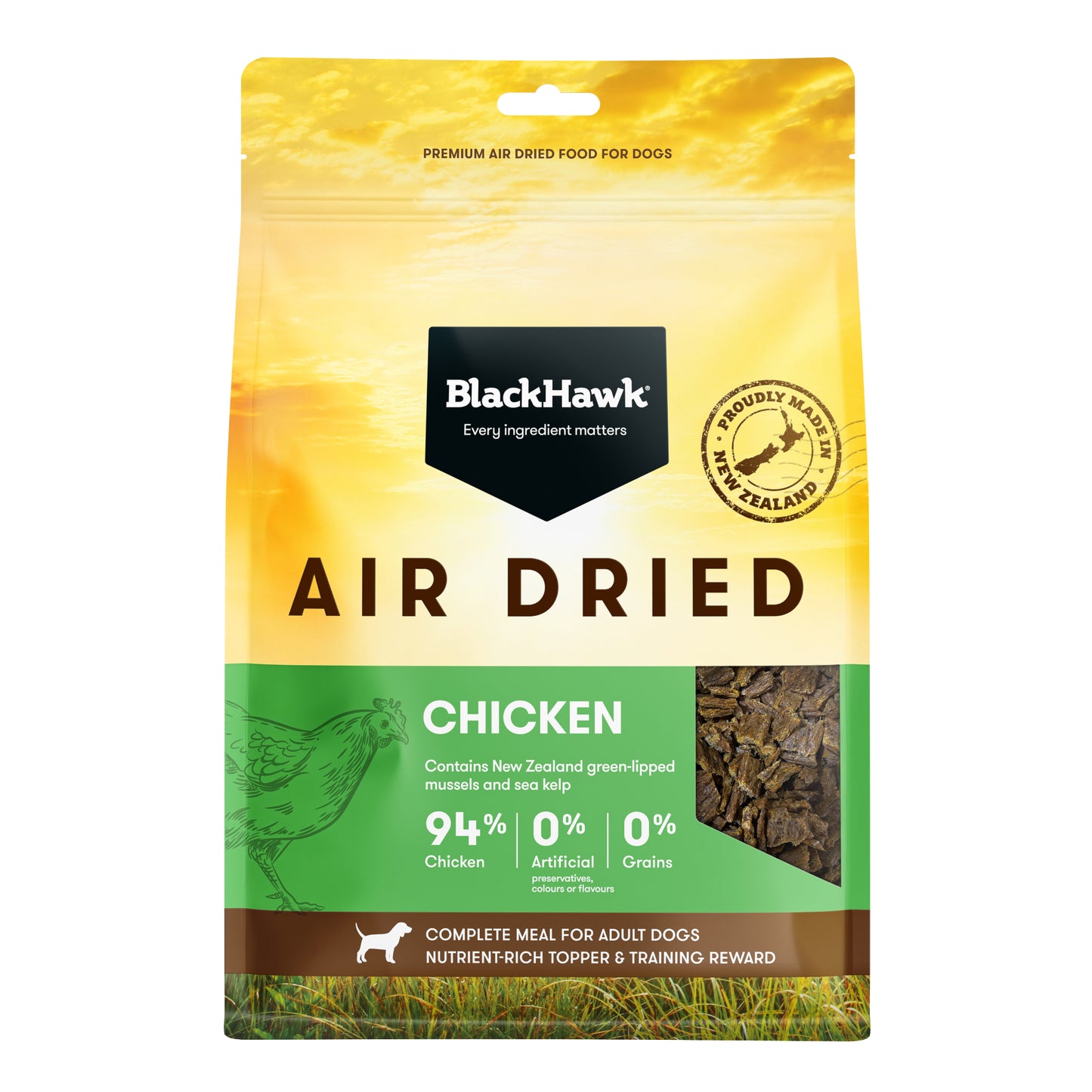 Black Hawk Adult Dog Air Dried Chicken Ships from Australia