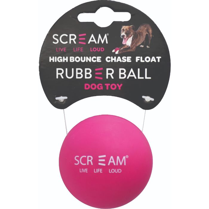 Scream Rubber Ball Pink Medium Ships from Australia