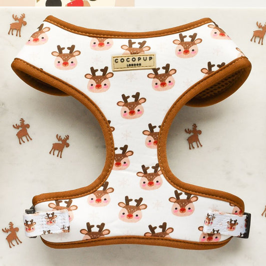 Cocopup London Adjustable Neck Harness Ralphie Reindeer Ships from Australia