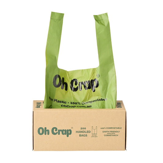 Oh Crap Compostable Dog Poop Bags with Handles 200 Bags Ships from Australia