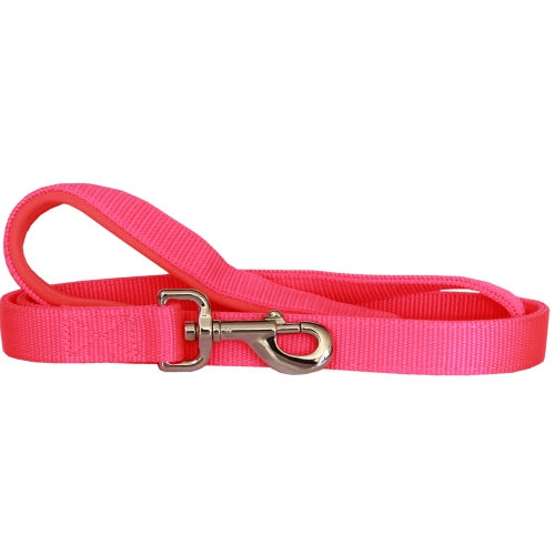 Beau Pets Neoprene Handle Nylon Lead Pink AU Owned