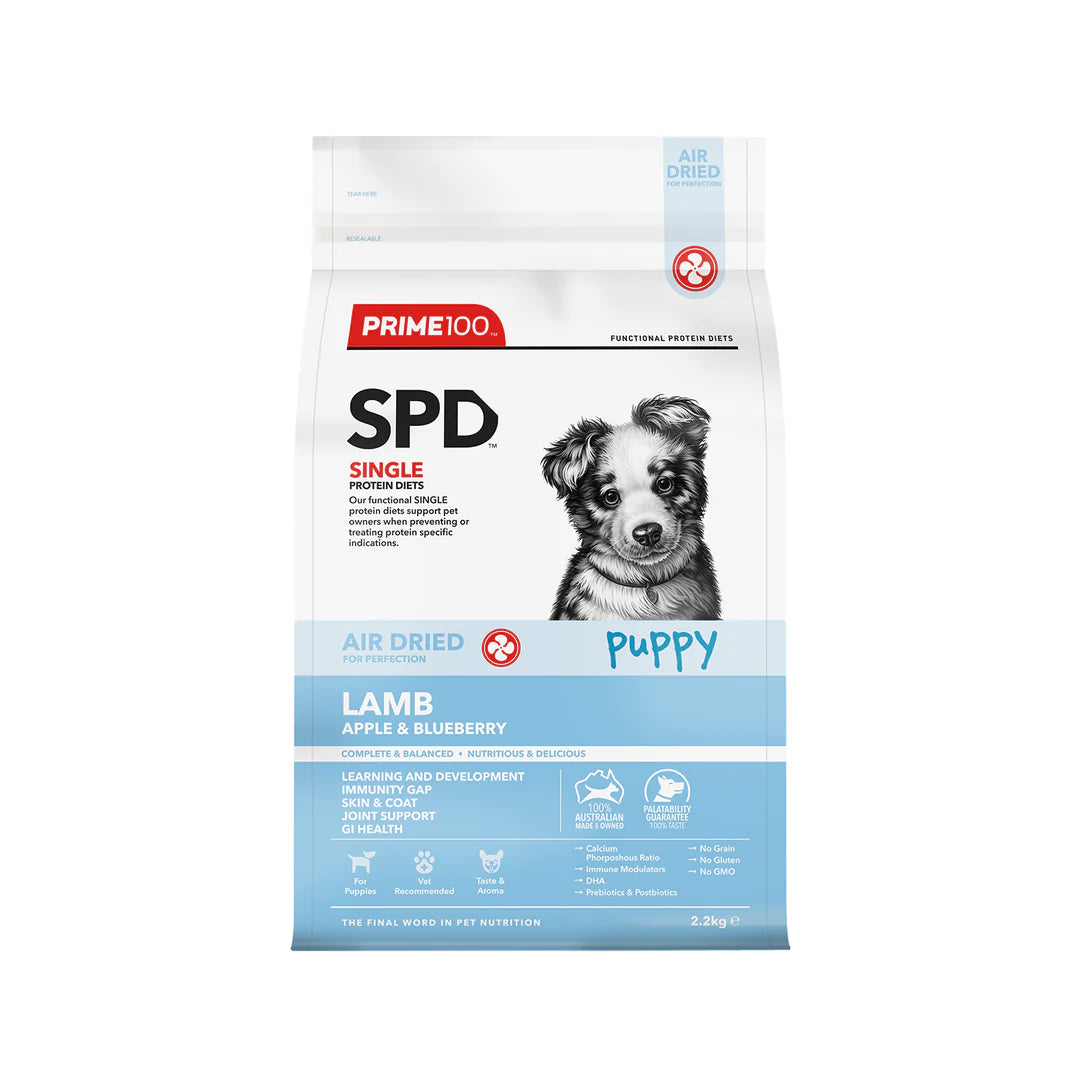 Prime100 SPD Air Dried Lamb Apple & Blueberry Puppy AU Owned