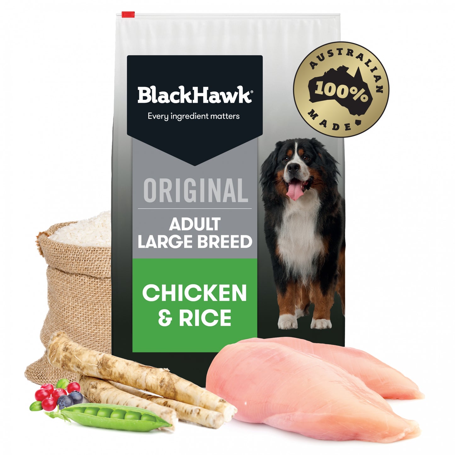Black Hawk Adult Dog Large Breed Chicken Ships from Australia