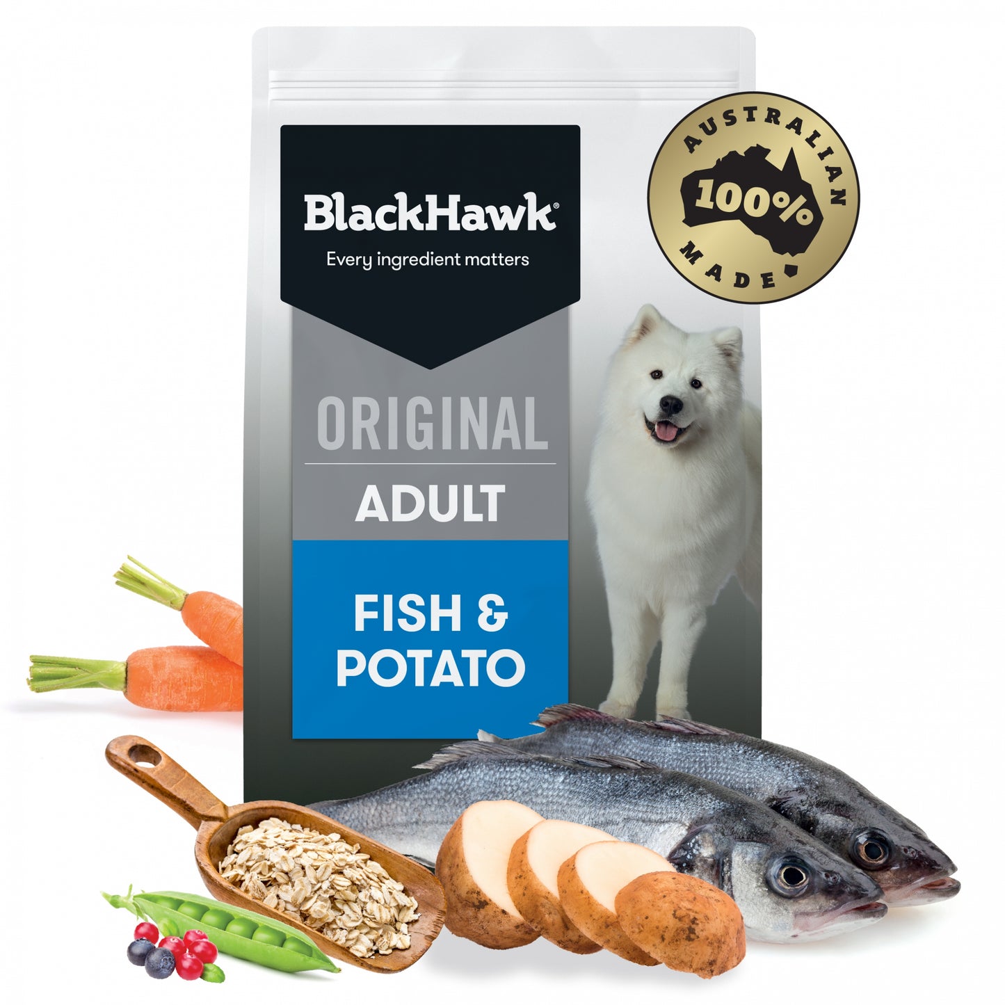 Black Hawk Adult Dog Fish & Potato Ships from Australia