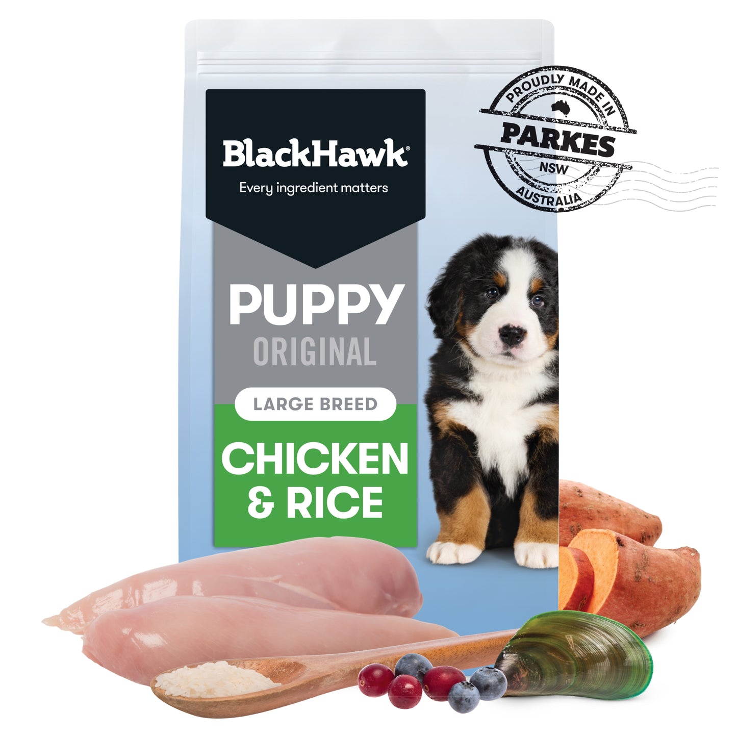 Black Hawk Puppy Large Breed Chicken & Rice Ships from Australia