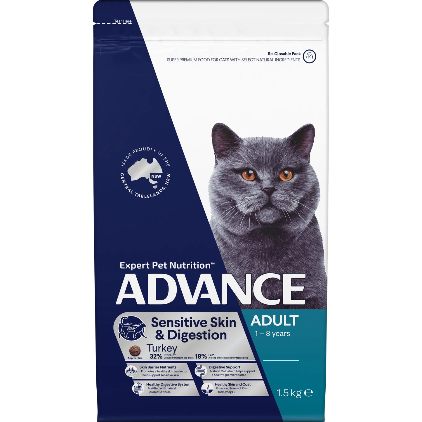 Advance Adult Cat Sensitive Skin & Digestion Ships from Australia
