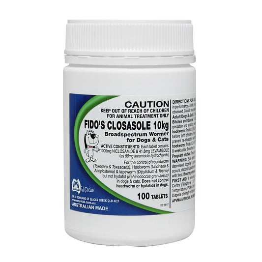 Fido's - Closasole - Broadspectrum Wormer For Dogs & Cats