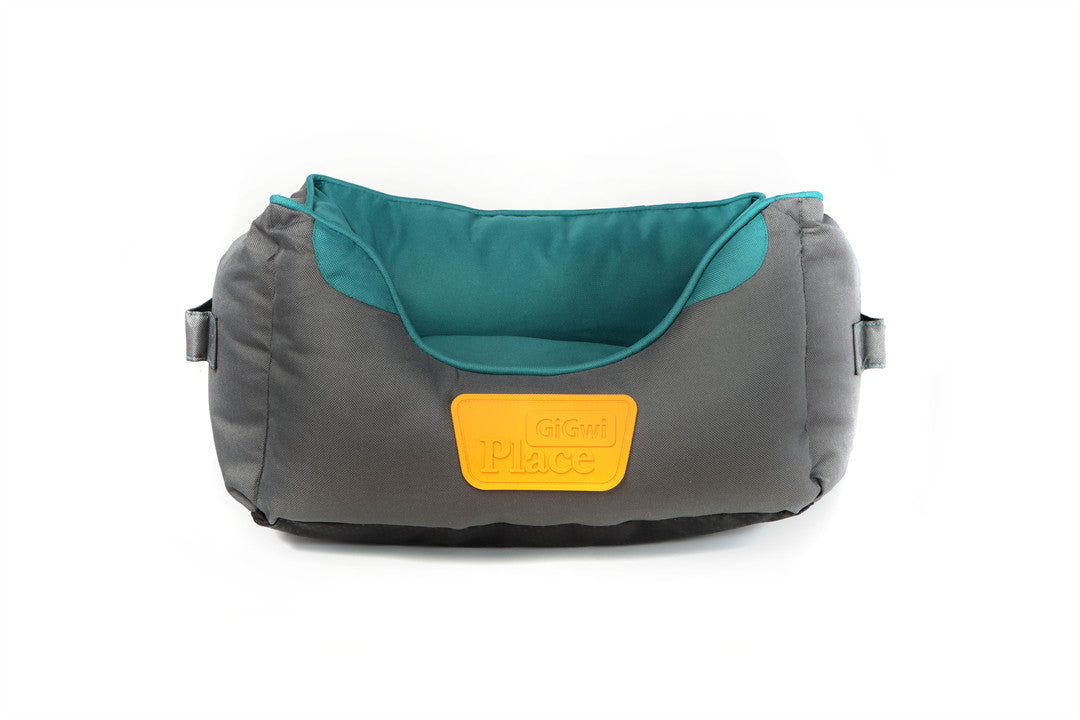 GiGwi Bolster Bed Green & Grey Ships from Australia