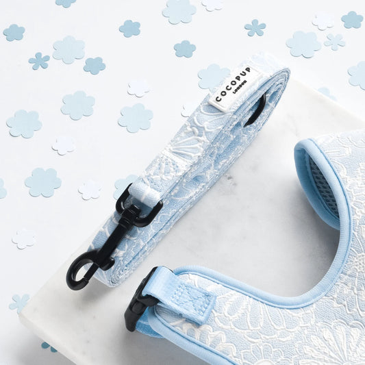 Cocopup London LUXE Dog Lead Baby Blue Flower Ships from Australia
