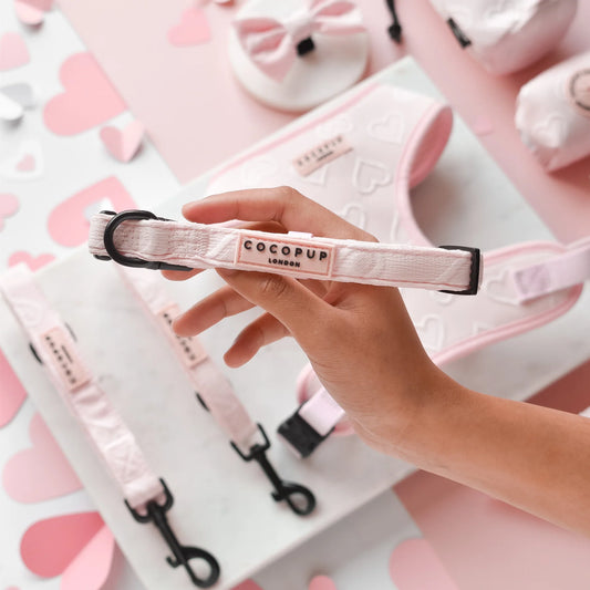 Cocopup London LUXE Dog Collar Baby Pink Heart Ships from Australia
