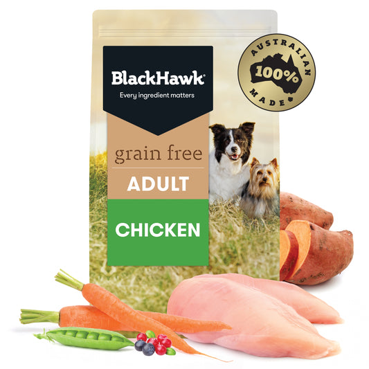 Black Hawk Adult Dog GRAIN FREE Chicken Ships from Australia