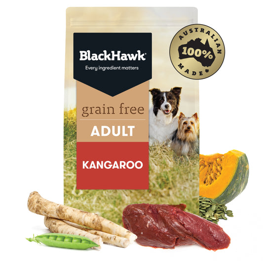 Black Hawk Adult Dog GRAIN FREE Kangaroo Ships from Australia