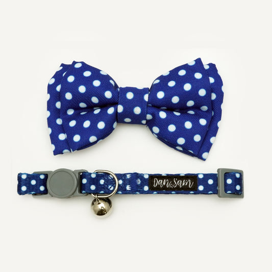 Dan & Sam Cat Collar & Bowtie Navy Dream AU Owned