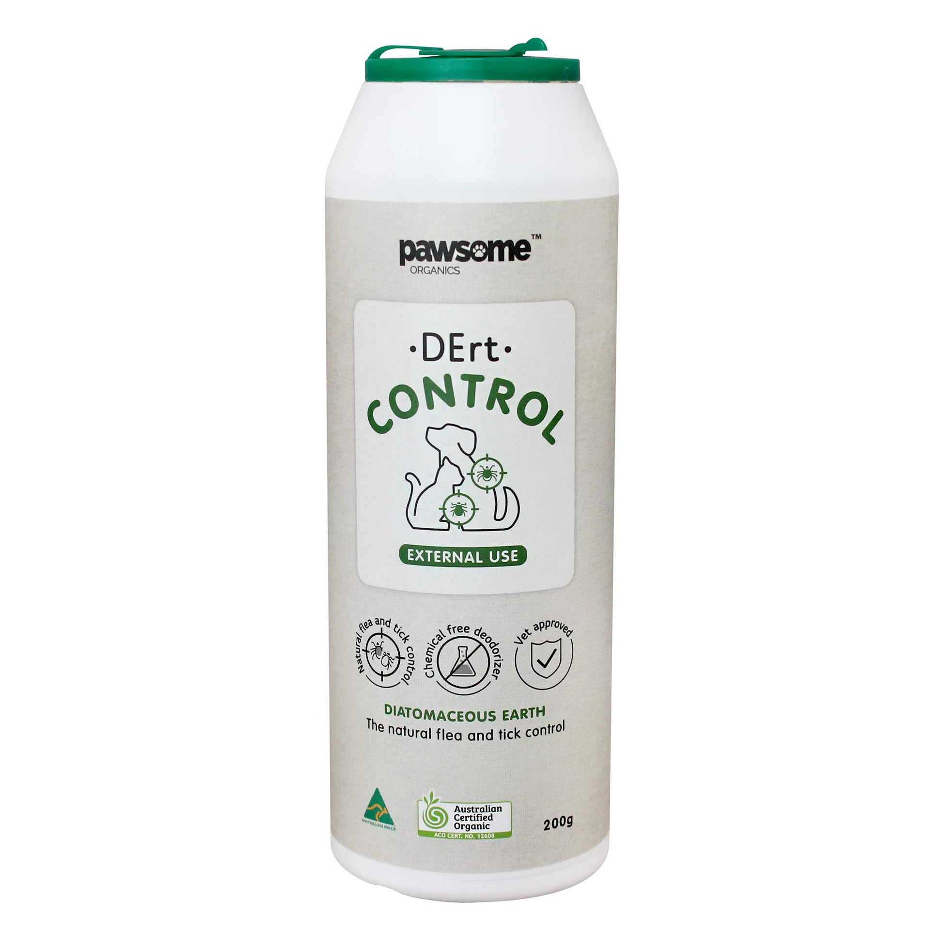 Pawsome Organic - DErt Control - Diatomaceous Earth - 200g