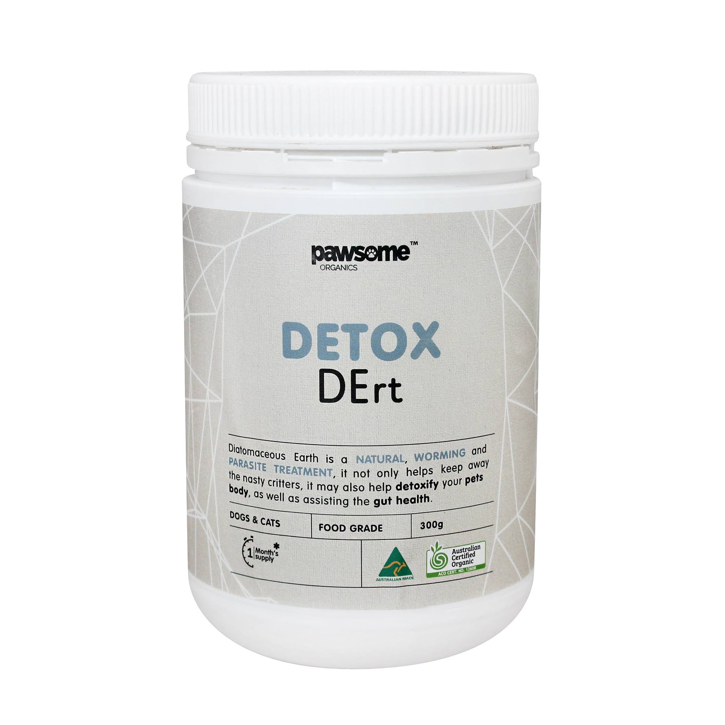 Pawsome Organic - Detox DErt - Diatomaceous Earth - 300g