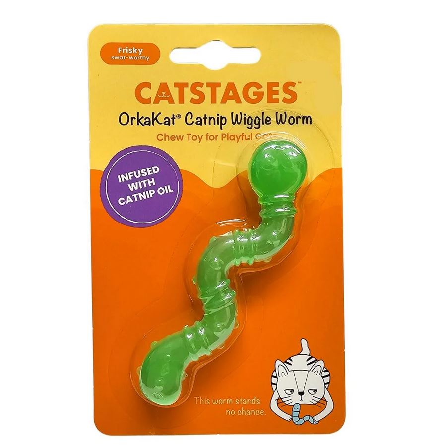 Catstages OrkaKat Catnip Wiggle Worm Ships from Australia