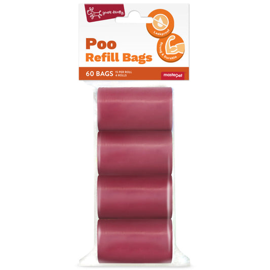 Yours Drooly - Red Bone Refill Poo Bags - Pack 60