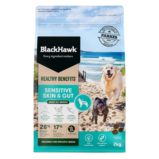 Black Hawk Adult Dog Healthy Benefits Sensitive Skin & Gut Ships from Australia