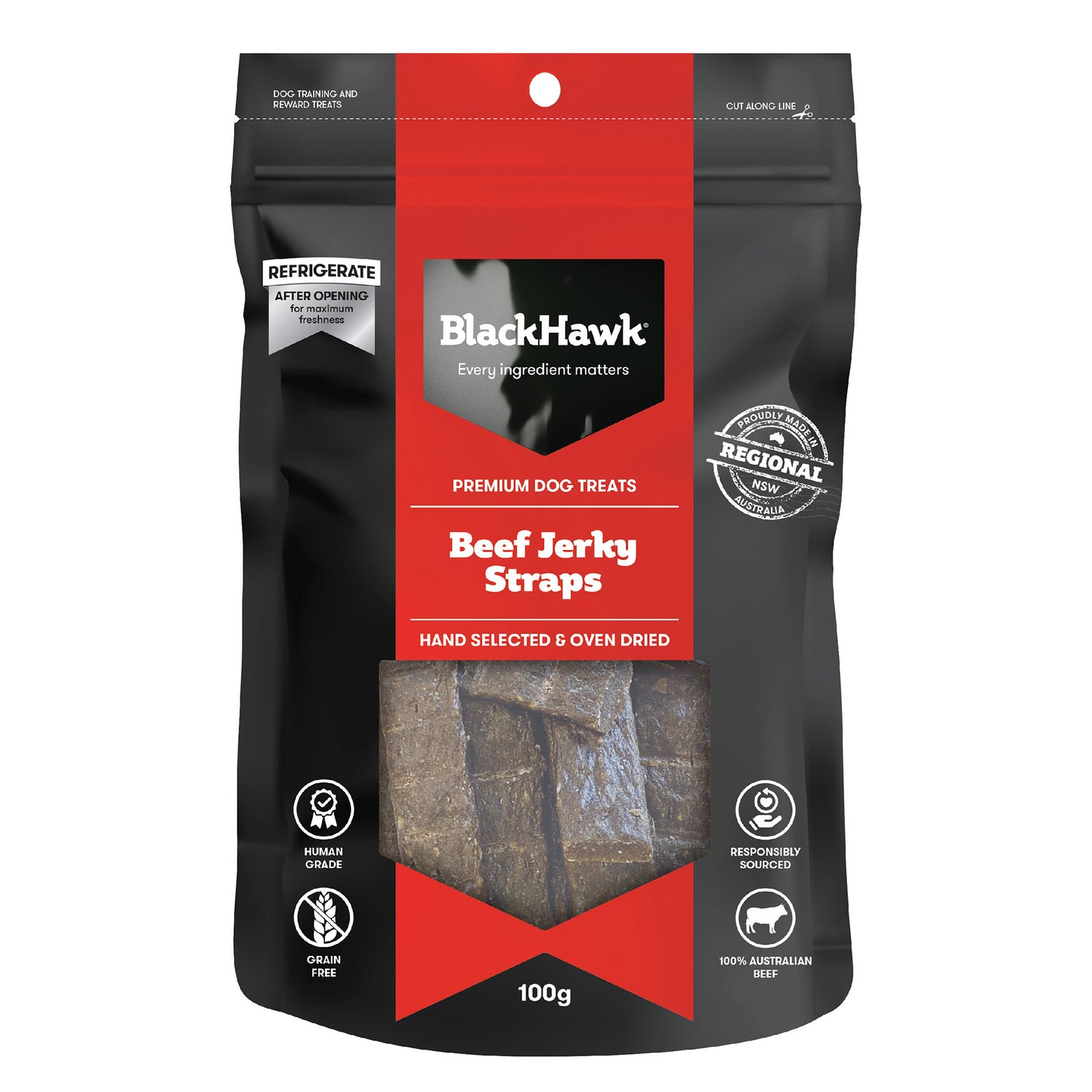 Black Hawk - Premium Dog Treats - Jerky Straps