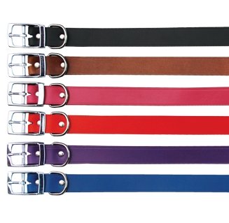 Beau Pets Deluxe Leather Collar Blue AU Owned