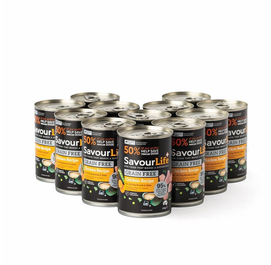 SavourLife Wet Food Tins Adult Dog GRAIN FREE AU Owned