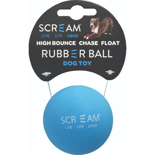 Scream Rubber Ball Blue Medium Ships from Australia