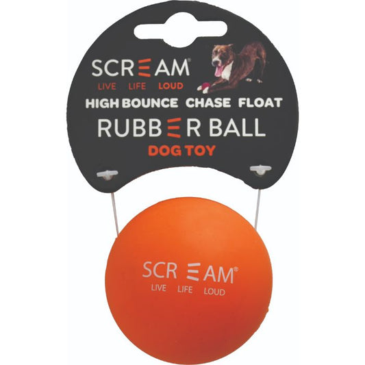 Scream Rubber Ball Orange Medium Ships from Australia